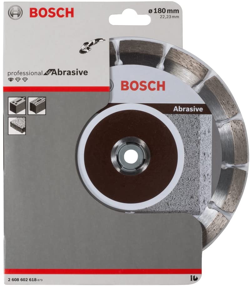 Bosch 2608602618 Diamond Cutting Disc Standard for Abrasive, Silver/Grey, 180mm diameter - Image 2