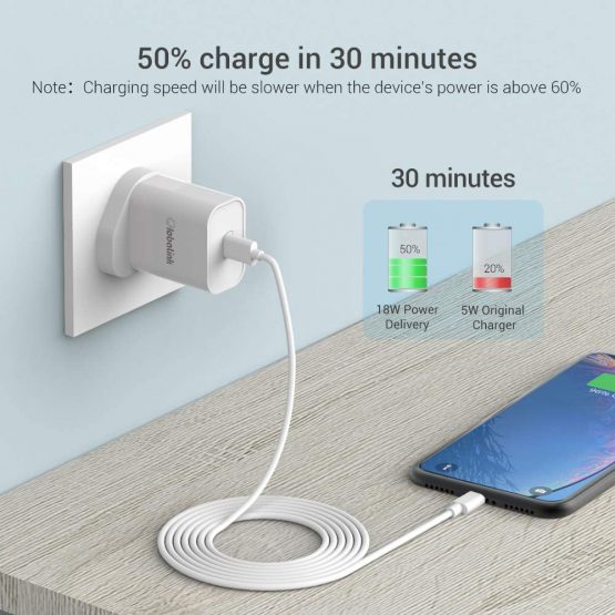 GlobaLink iPhone Fast Charger with 2M USB C to Lightning Cable, MFi 20W USB C Wall Charger, PD3.0 Fast Charging Adapter & Quick Charge Cord for iPhone 13 12 12Pro 12 mini SE 11 Pro SE2020 11 Pro Xs - Image 2