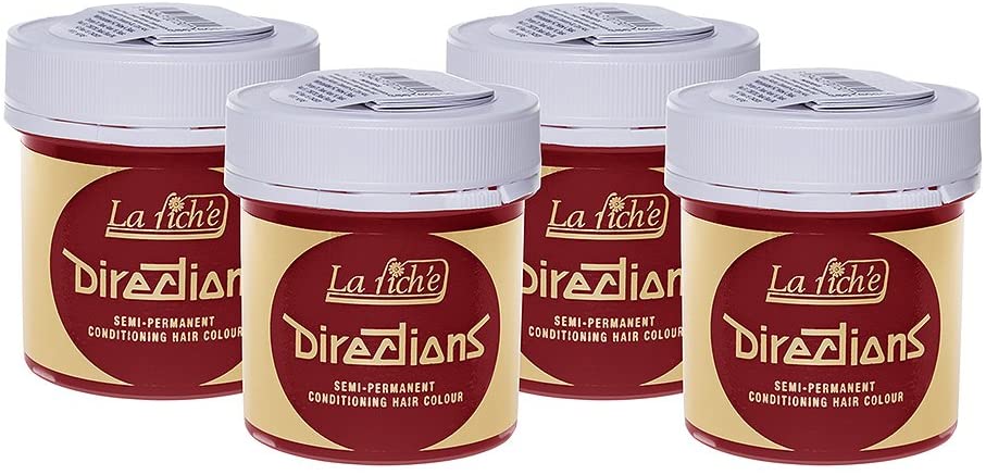 La Riche Directions - Set of 4 Semi-Permanent Hair Colour - 88ml Jars, Poppy Red, 88 ml (Pack of 4) - Image 2