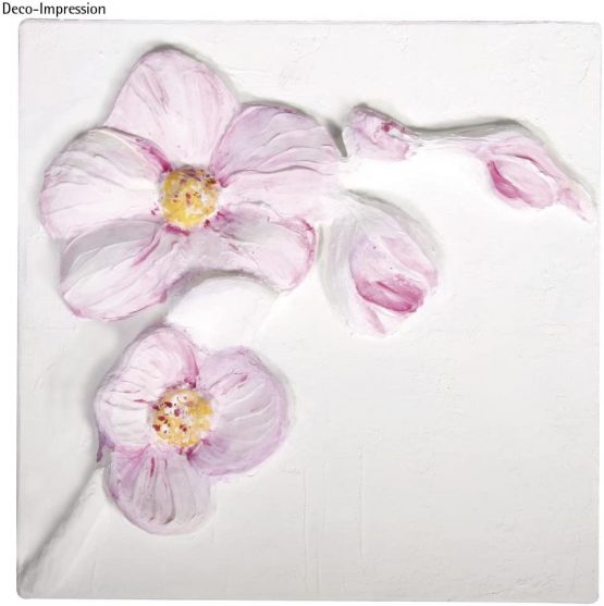 RAYHER Cherry Blossom Relief Picture Papier-Mâché Natural 20 x 20 x 3.5 cm 3 Units - Image 4