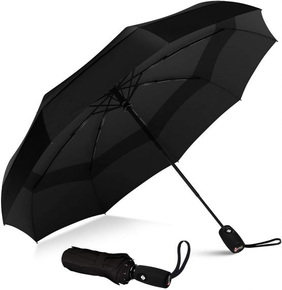 Repel Umbrella Windproof Travel Umbrella - Compact, Light, Automatic, Strong and Portable - Wind Resistant, Small Folding Backpack Umbrella for Rain - Men and Women