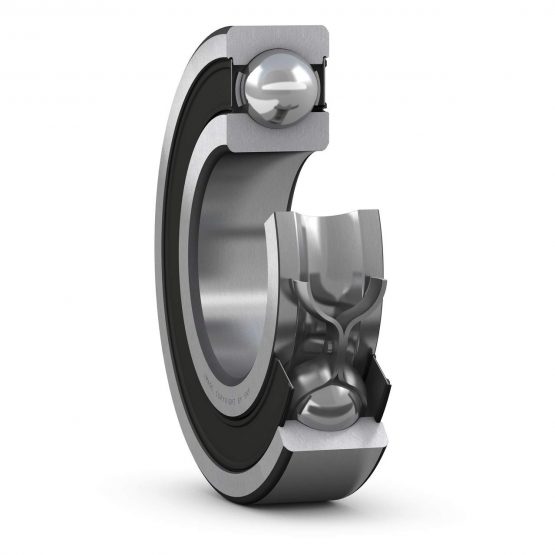 SKF Radial Deep Groove Ball Bearing, 8 ID, Bearing steel