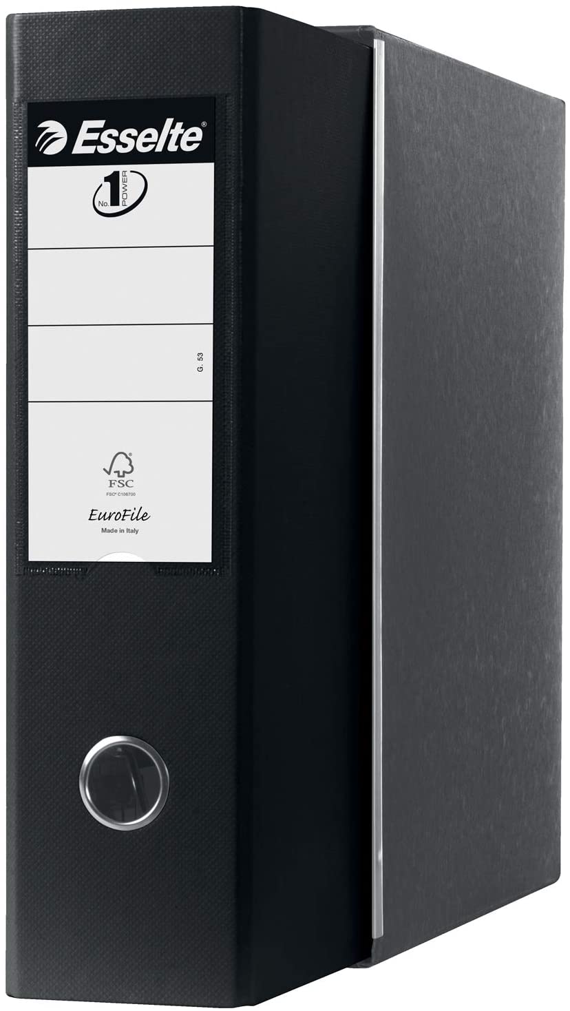 Esselte Eurofile binder with lever mechanism and case Dorso 8 cm Black, dorso 8 cm f.to commerciale - Image 2