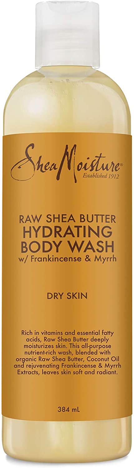 Shea Moisture Raw Shea Butter Hydrating Body Wash, with Frankincense and Myrrh, for Dry Skin 384 ml, 384 ml (Pack of 1)