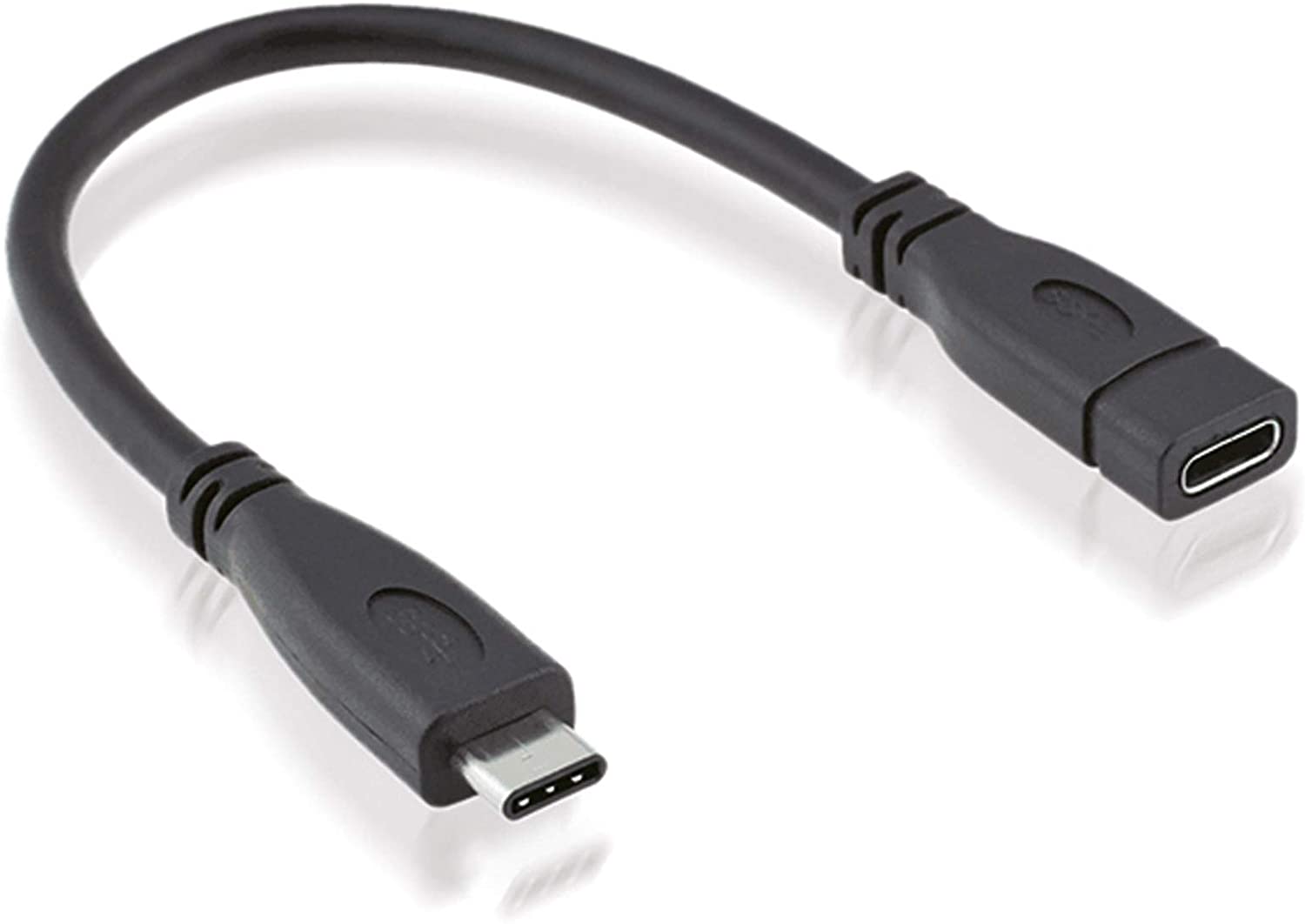 Roline USB 3.1 Gen 2 Type C Cable, black, 0.15m