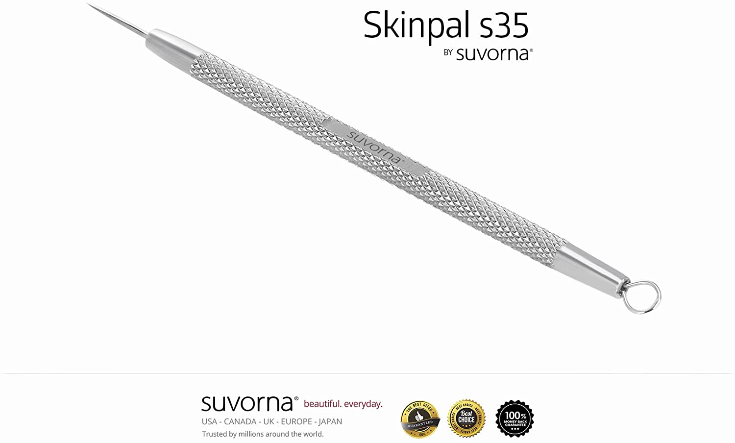 Suvorna S100 Milia Remover Tool, Blackhead Remover Tool kit, Whitehead Remover, Comedone Extractor, Black Head Remove Tool - Image 2