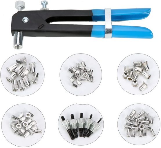FreeTec 86pcs M3-M8 Threaded Nut Rivet Insert Tool Riveter Rivnut Nutsert Riveting Kit - Image 2