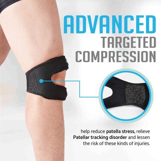 Patellar Tendon Support Strap (Large), Knee Pain Relief Adjustable Neoprene Knee Strap for Running, Arthritis, Jumper, Tennis Injury Recover, L - Image 4