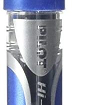 Pilot V7 Hi-tecpoint liquid ink rollerball pen Rubber Grip, 0.7mm ball with blue ink and fine 0.4mm line width, EACH