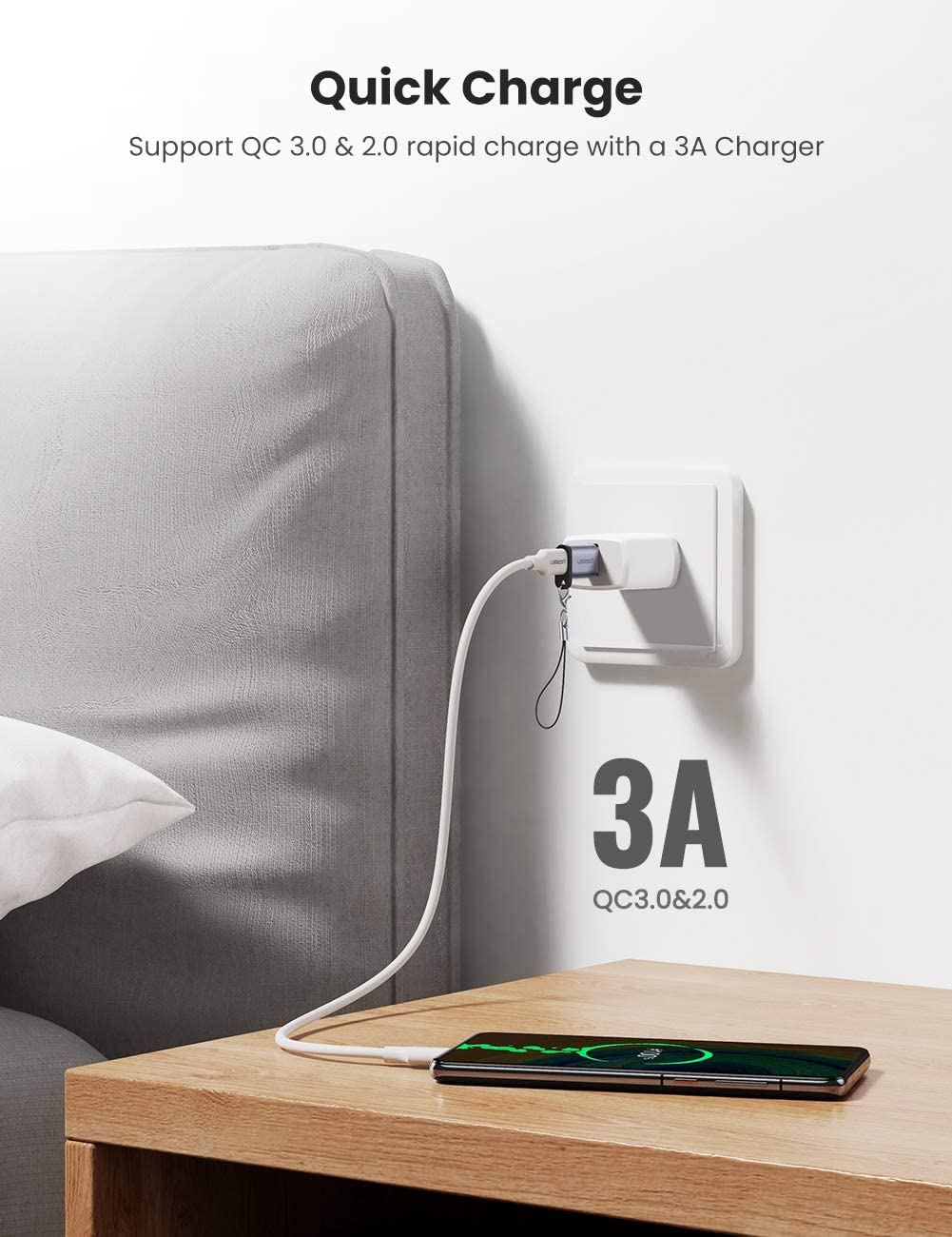 UGREEN USB to USB C Adapter, 10Gbps USB Male to Type C Female Adaptor - Image 4
