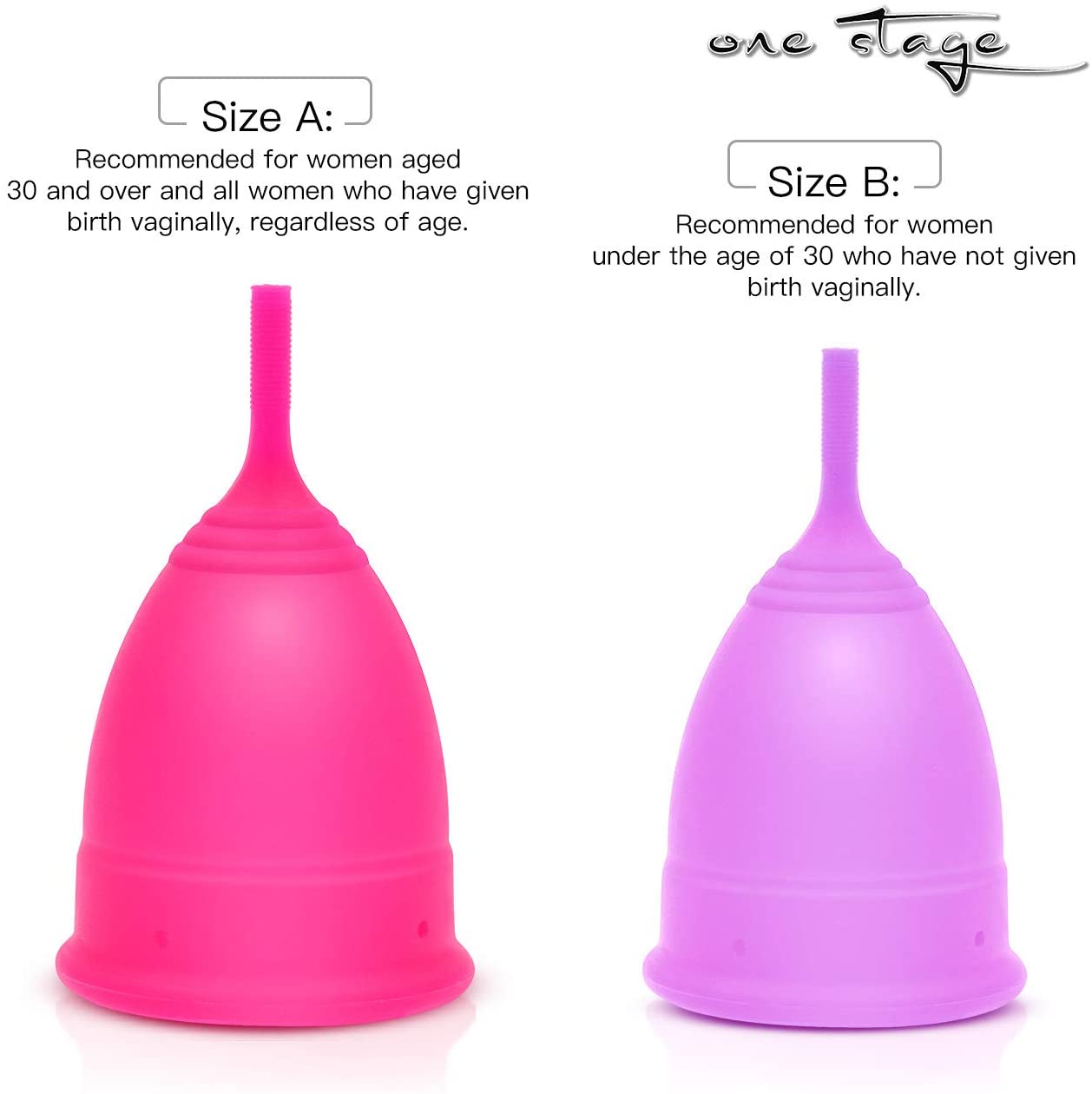 AEIOU Menstrual Cups-Size B (Small) 2 Pack Period Cups Soft and ...