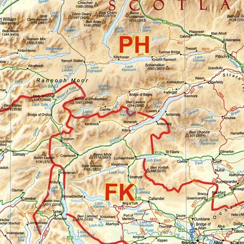 Scotland Postcode Areas Wall Map (AR1) - 27.75" x 34.75" Laminated, white - Image 2