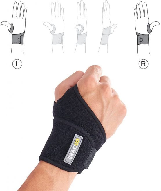 Bracoo WS10 Wrist Support Brace, Hand Support, Adjustable Wrist Wrap Strap for Fitness, Weightlifting, Tendonitis, Carpal Tunnel Arthritis, Joint Pain Relief – Fits Right and Left Hand - Image 2