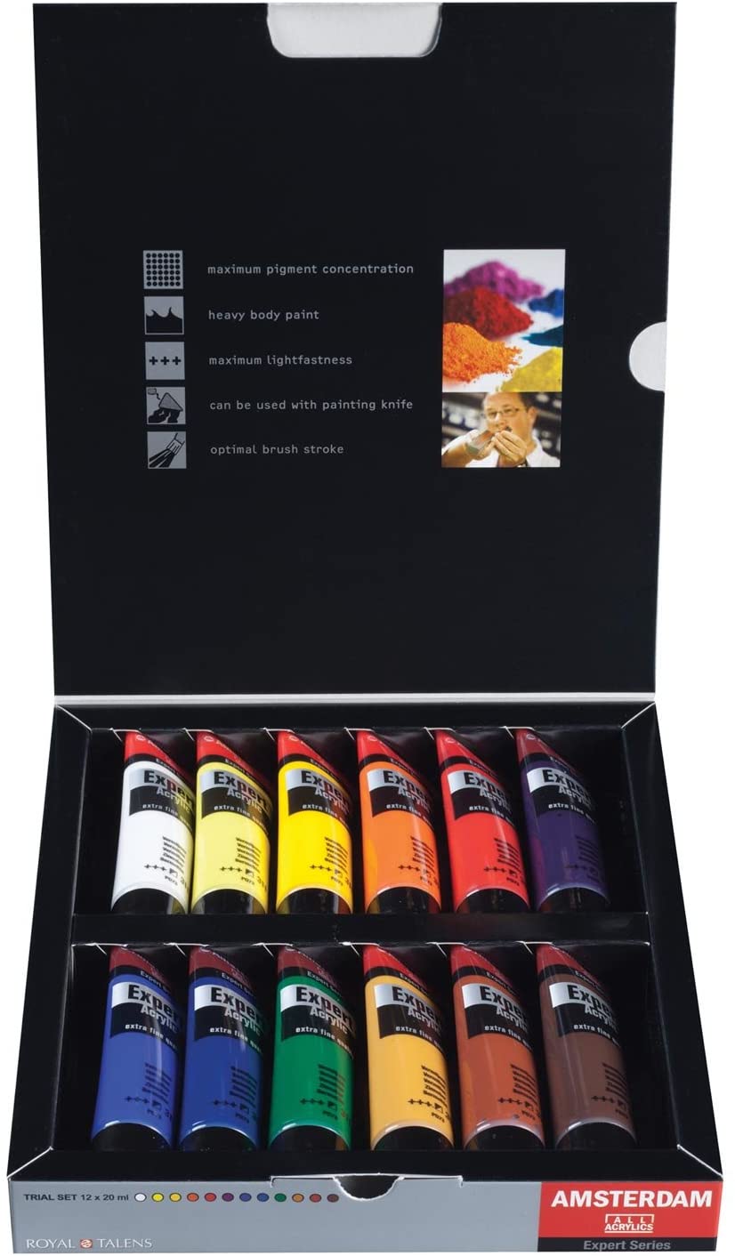 Amsterdam Expert: Artists Acrylic Paint : Paint Set of 20ml X 12, purple