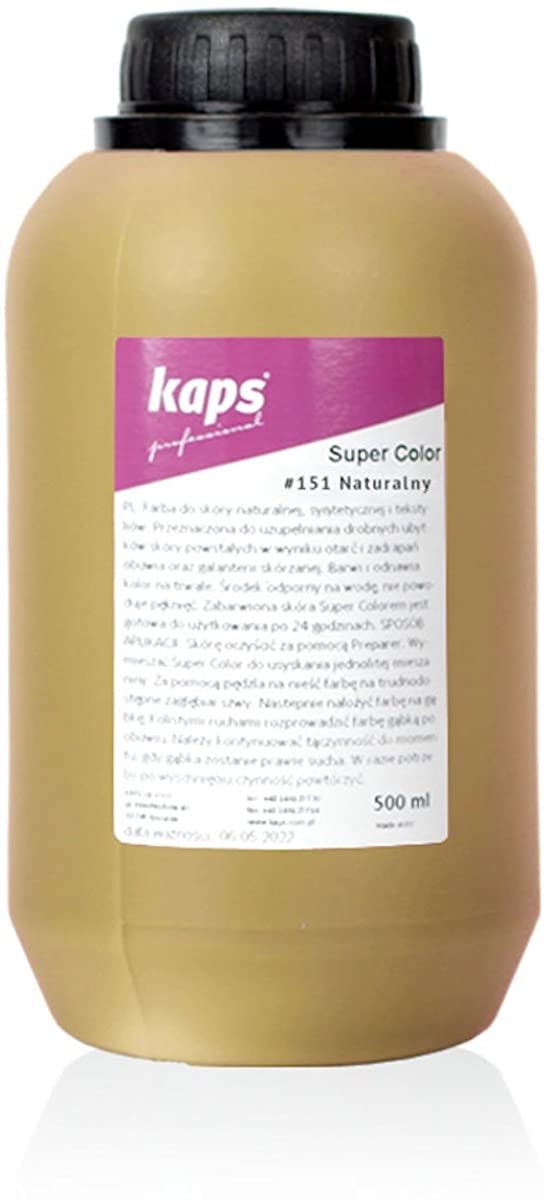 Kaps Dye Paint For Natural and Synthetic Leather and Textiles, Super Color, 82 Standard and Metallic Colours