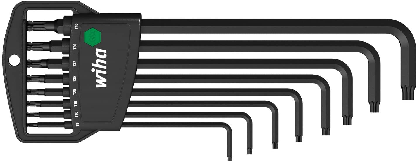 Wiha TORX-Ball Key Set in Holder. SB 366BE H8 Holder, Blister, Black,chrome, 8-tlg. TORX Kugelkopf, brüniert, in Blister