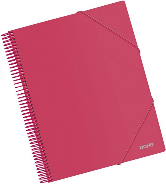 Dohe - Folder with 20 Bags (80 mic) A4 with Spiral - Red