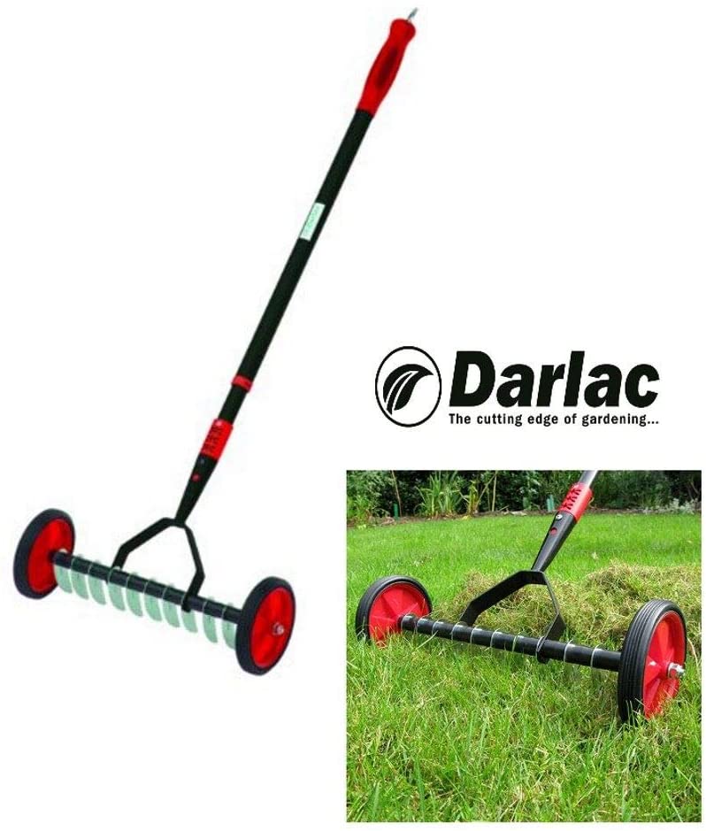 Darlac Lawn Scarifier, Manual Lawn Scarifying Tool for Gardens Telescopic Handle 97cm-1.5m, Lawn Thatch and Moss Removal - Image 4