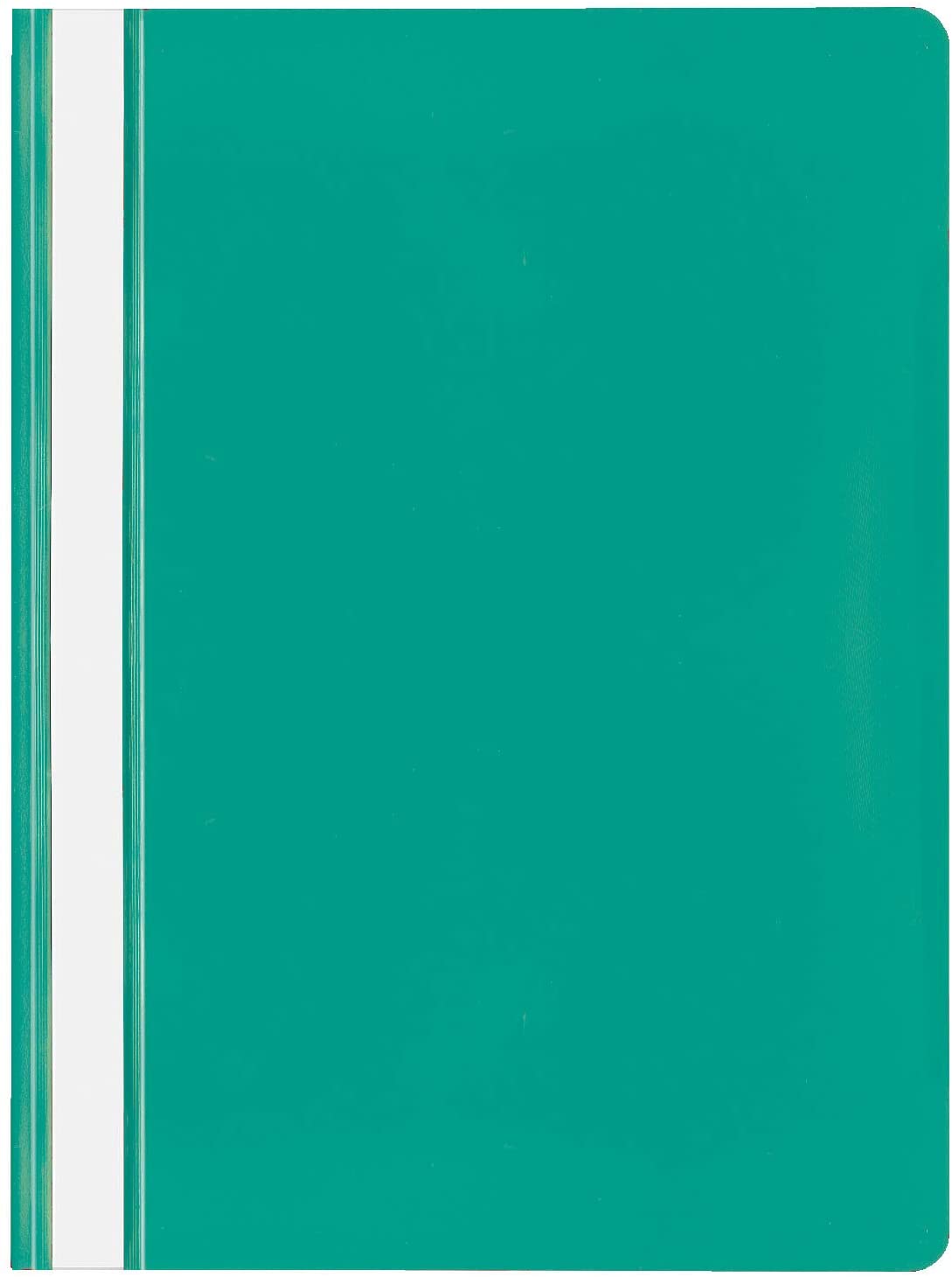 VELOFLEX 4748041 File Folder DIN A4 Polypropylene Transparent Cover with Labelling Strips Light Green Pack of 20