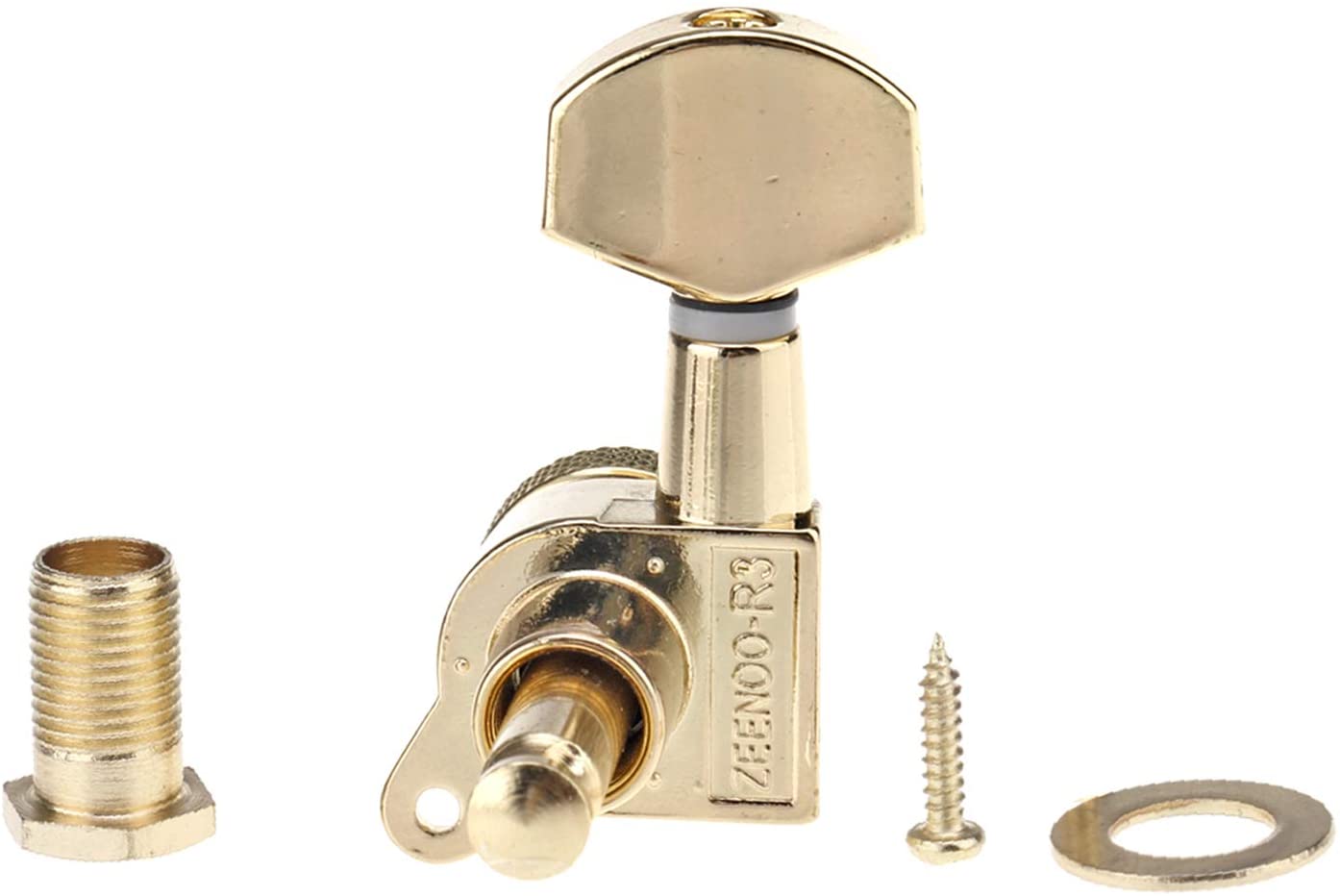 Musiclily Pro 6 in Line Guitar Locking Tuners Guitar Lock String Tuning Pegs Keys Machine Heads Set for Strat Tele Electric Guitar Gold - Image 4