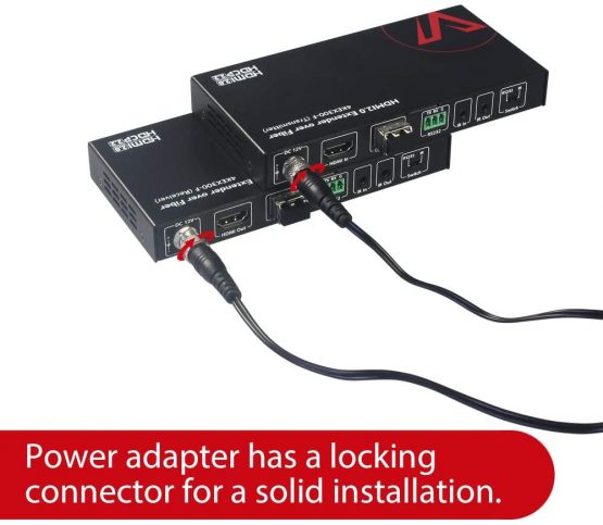 AV Access Professional UHD 4K@60Hz Fiber HDMI 2.0 Extender up to 984ft/300M, 4Kx2K@60/30Hz 1080P@60Hz HDR10 and 3D over OM3 Multi-Mode Optical, 18Gbps, HDCP 2.2, DIP Switch for 2 Way IR/RS 232 - Image 3