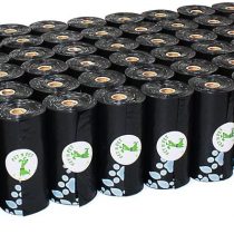 PET N PET Poo Bags USDA Certified 38% Biobased Dog Poo Bag 1080 Counts 60 Rolls 9x13 Inches Dog Poo Bag Rolls Black Colour