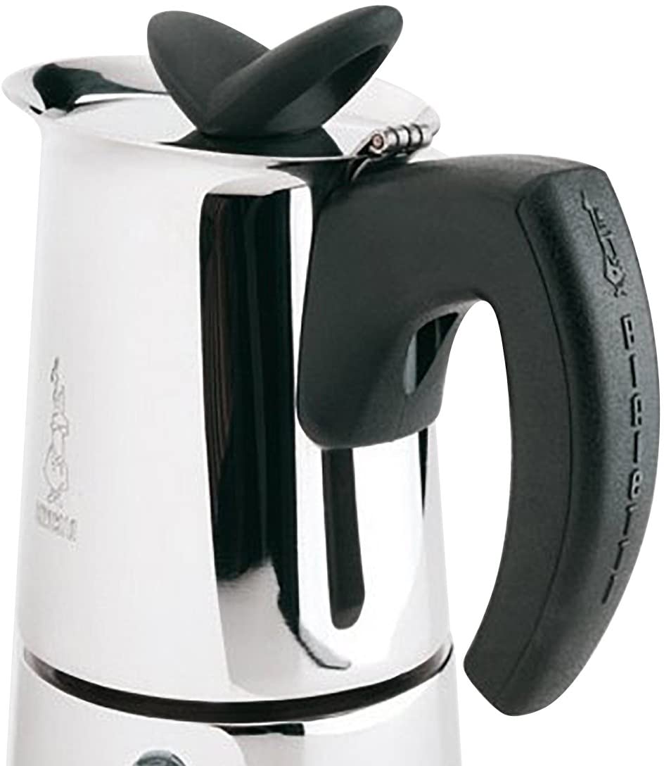 Bialetti Musa Musa, Caffettiera, Acciaio Inossidabile, Grigio, da 4