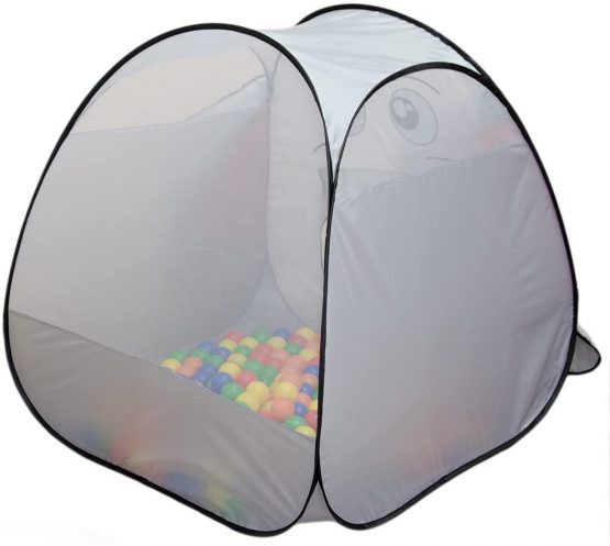 LittleTom Elephant Play Tent 100x100x102cm with Tunnel pop-up ball pit Grey - Image 4