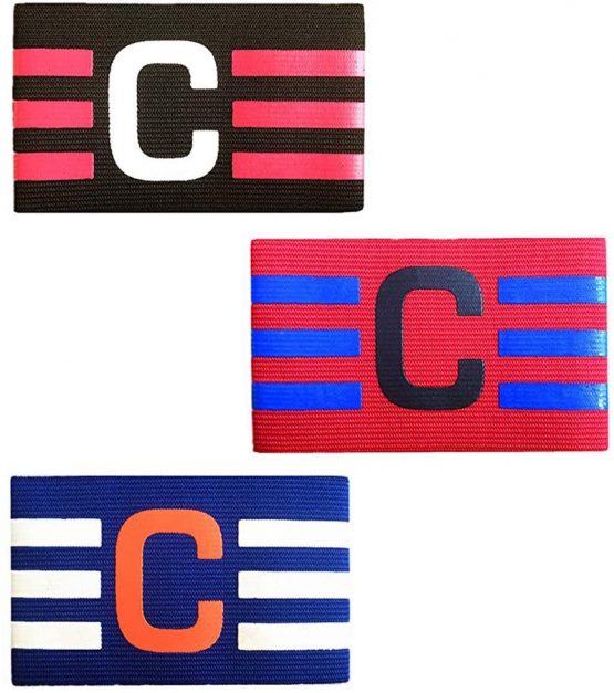 YQ Captains Armbands 3 Pack Armband Multicolor Junior Soccer Captain's Armbands Sports Elasticated Armband Design For Multiple Ball Games Sports(Adult and Youth)