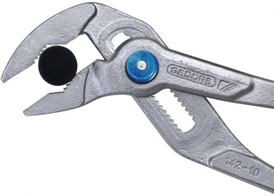 GEDORE Water pump pliers, Clamping width to 38 mm, Pushbutton width setting, Finger protection, Flat, Chrome-plated, 142 10 JC - Image 3