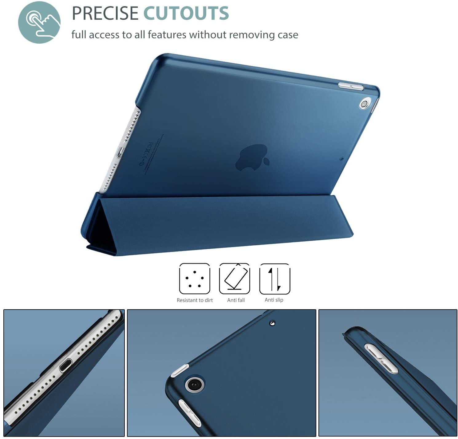 ProCase iPad 10.2 Inch 9th Gen 2021/ 8th Gen 2020/ 7th Gen 2019 Case with Tempered Glass Screen Protector - Image 2