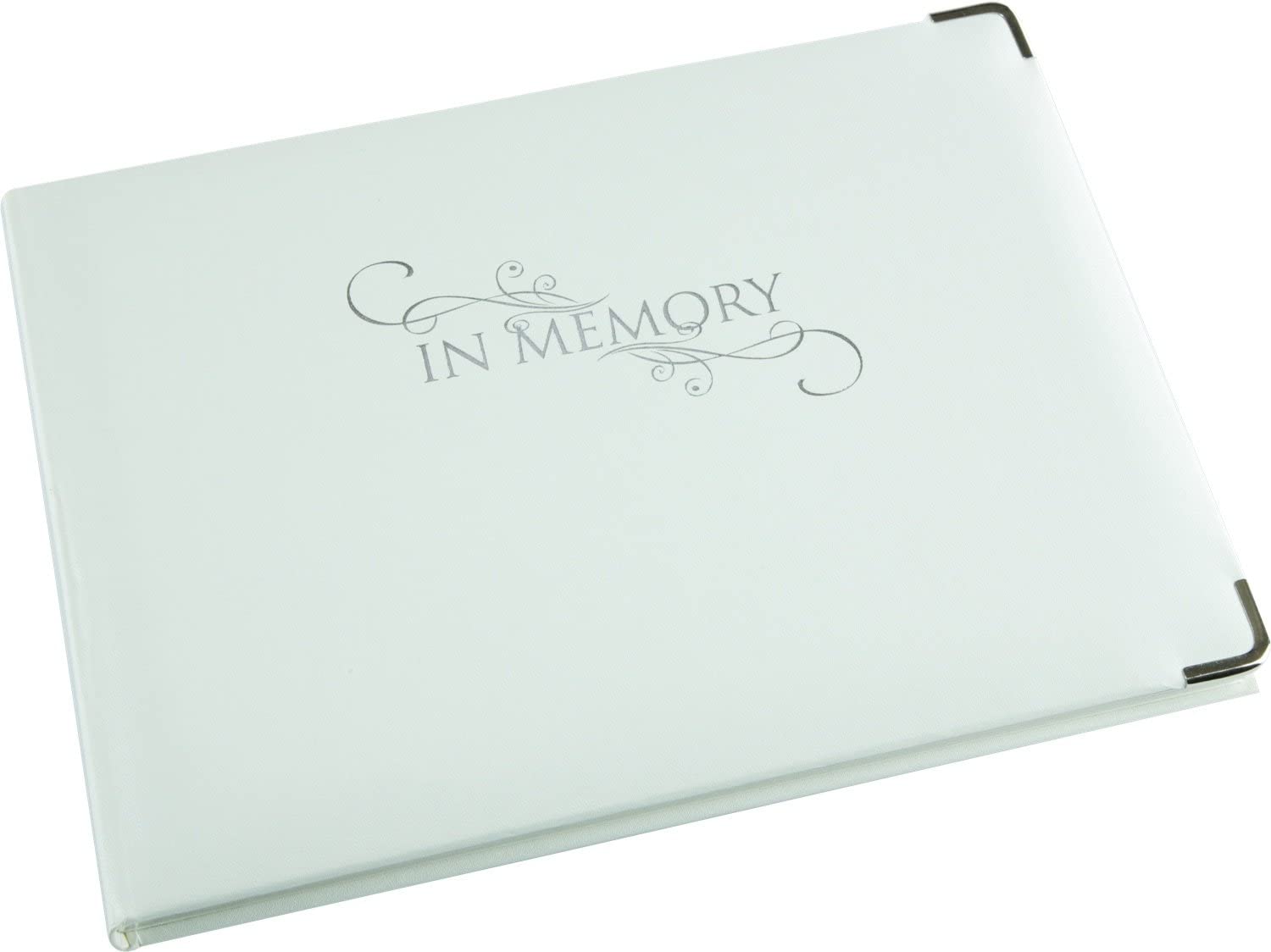 Esposti In Memory, Condolence Book, 96 Pages with Silver Gilt Edge & Storage Box