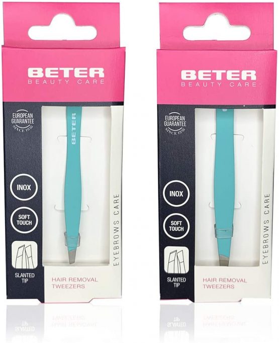 Beter Set plucking tweezers Soft Touch in Bluee, 2 pieces - Image 2