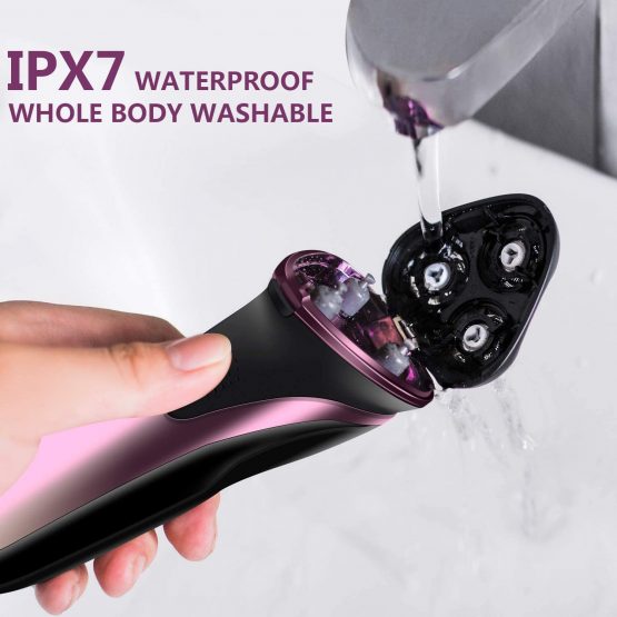 VERY ETERNITY USB Rechargeable Electric Shaver for Men, IPX7 Waterproof Electric Razor, Wet and Dry Rotary Shaver, Mens Shaver with Pop-up Trimmer, Great Cordless Shaver for Sensitive Skin - Image 3