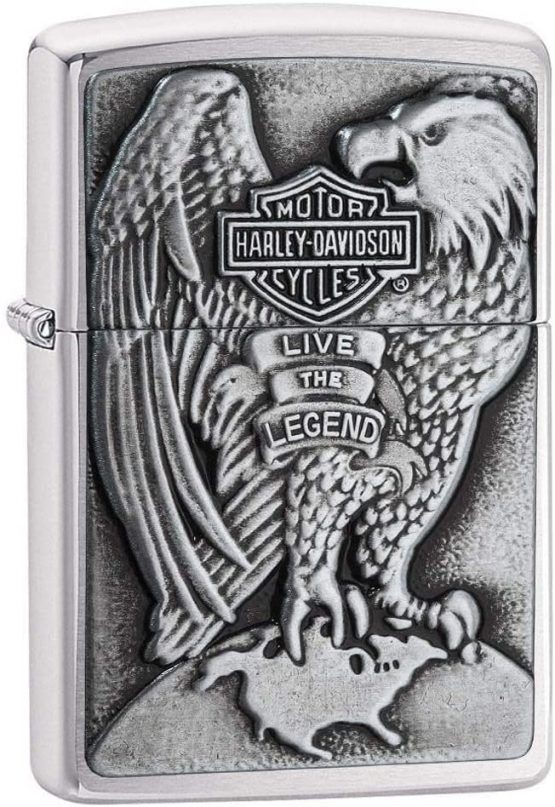 Zippo windproof lighter metal long lasting zippo lighter use zippo lighter fluid refillable lighter perfect for cigarettes cigars candles pocket lighter fire starter HARLEY-DAVIDSON legend design