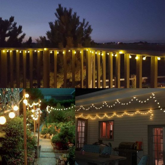Solar String Lights Outdoor 60 LED, 8M/27Ft Solar Fairy Lights, 8 Modes Waterproof Solar Powered Globe Lights, Garden Lighting for Home, Yard, Party, Festival, Christmas, Decoration (Warm White) - Image 3