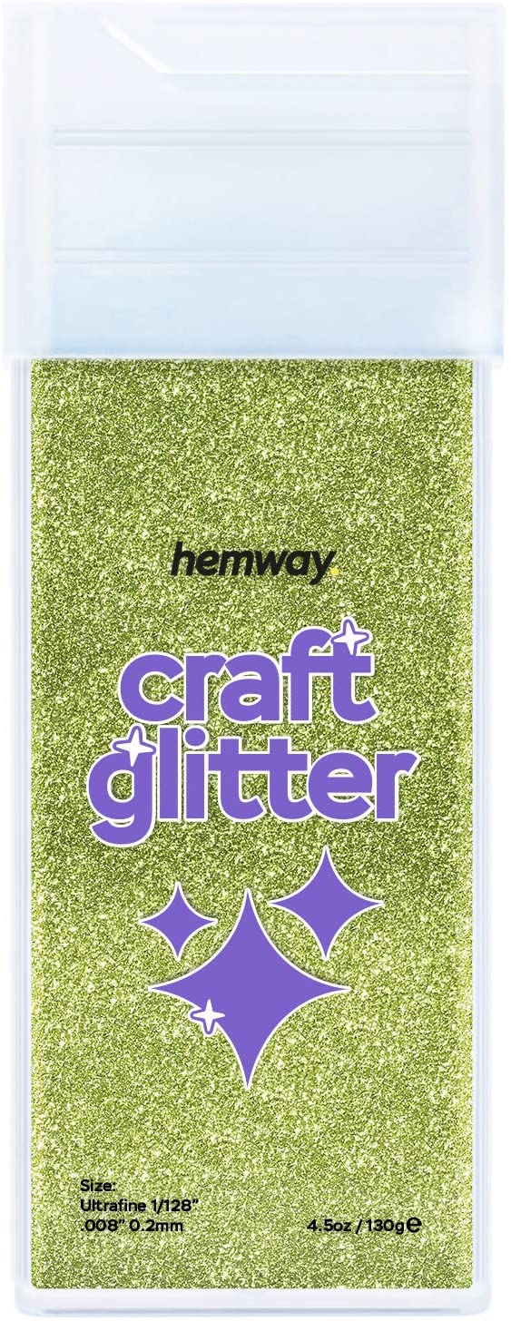 Hemway Glitter Shaker Lime Green 110g Ultrafine, Craft Glitter Shaker for Resin & Epoxy Crafts, Christmas Art Supplies, Nail - Image 2