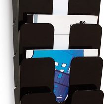 Durable FLEXIPLUS 6 A4 Portrait Literature Holder | Black | Wall Mounted Document Holder | Ideal for Flyers, Brochures, Etc.
