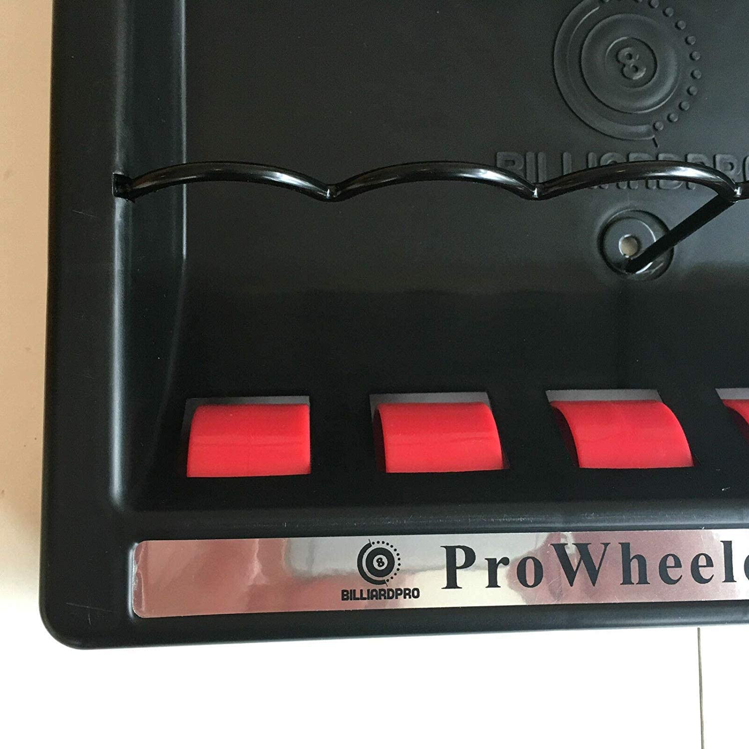 Superleague Freewheeler Wall Cue Rack Hold up to 6 Pool or Snooker Cues, Black - Image 2