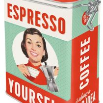 Nostalgic-Art 31104 - Say it 50's - Espresso Yourself, Clip Top Box