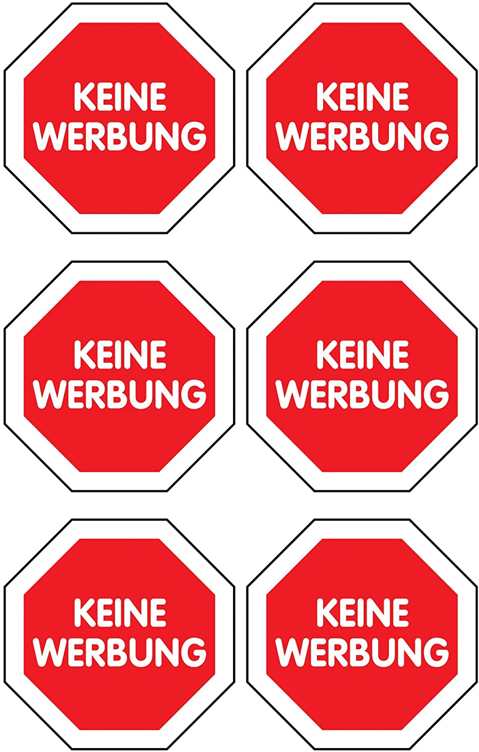 Avery Zweckform Home Label no ads Plastic Sheet 6 Labels, rot mit weißer Umrandung - Image 3