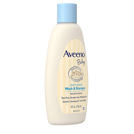 Aveeno Baby Wash & Shampoo For Hair & Body, Tear-Free, 8 oz. - Image 3