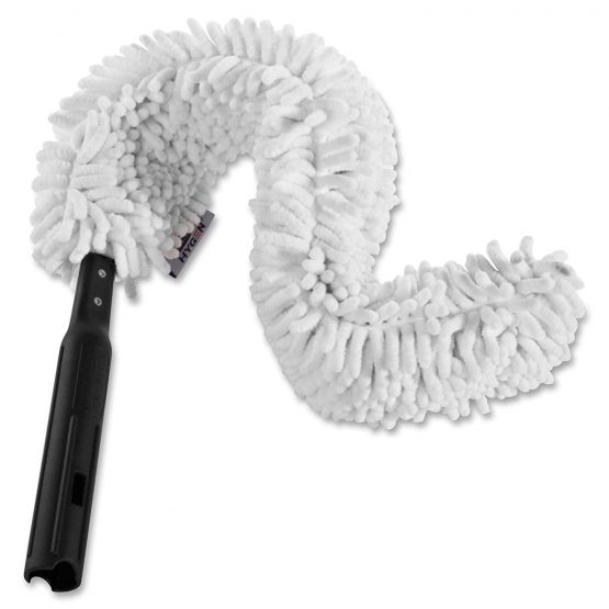 Rubbermaid Commercial Products FGQ85200WH00, Hygen Quick-Connect Flexible Dusting Wand with High Performance Microfibre - White