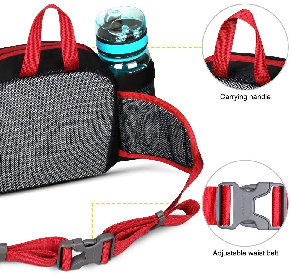Waterfly Hiking Waist Pack Bum Bag Waist Bag with Bottle Holder Running Bag for Camping Climbing Travel Cycling and Dog Walking - Image 4