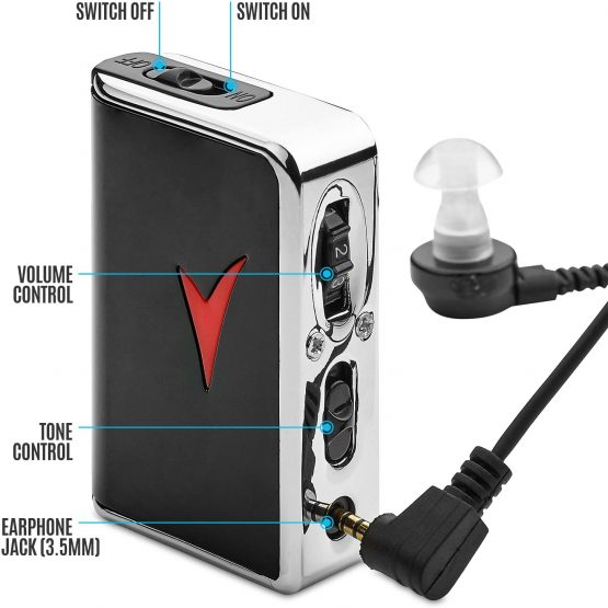 Newear Personal Sound Amplifier - Voice Enhancer Device and Personal Audio Amplifier for Sound Gain of 50dB, Up to 100 Feet Away, Pocket Hearing Devices and Hearing Assistance for TV and Talking - Image 4