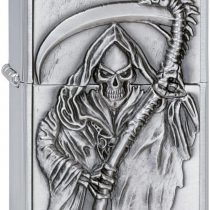 Zippo Lighter, Brass, Chrome, Normal