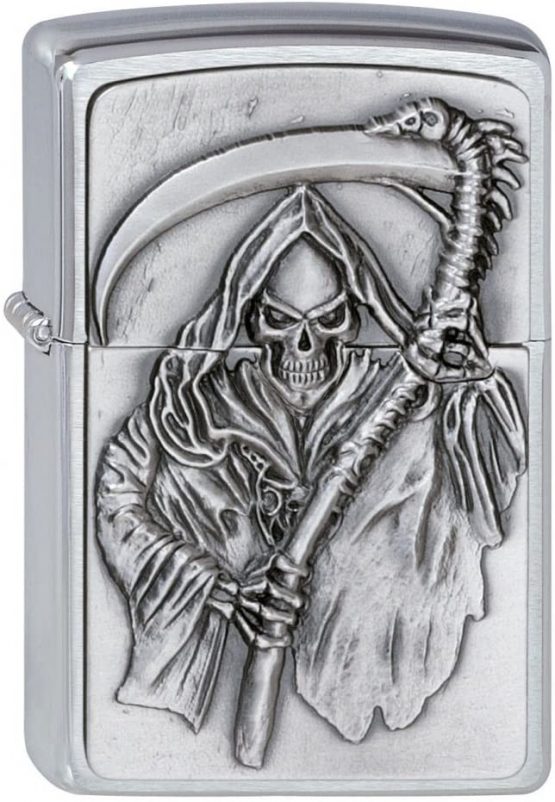 Zippo Lighter, Brass, Chrome, Normal