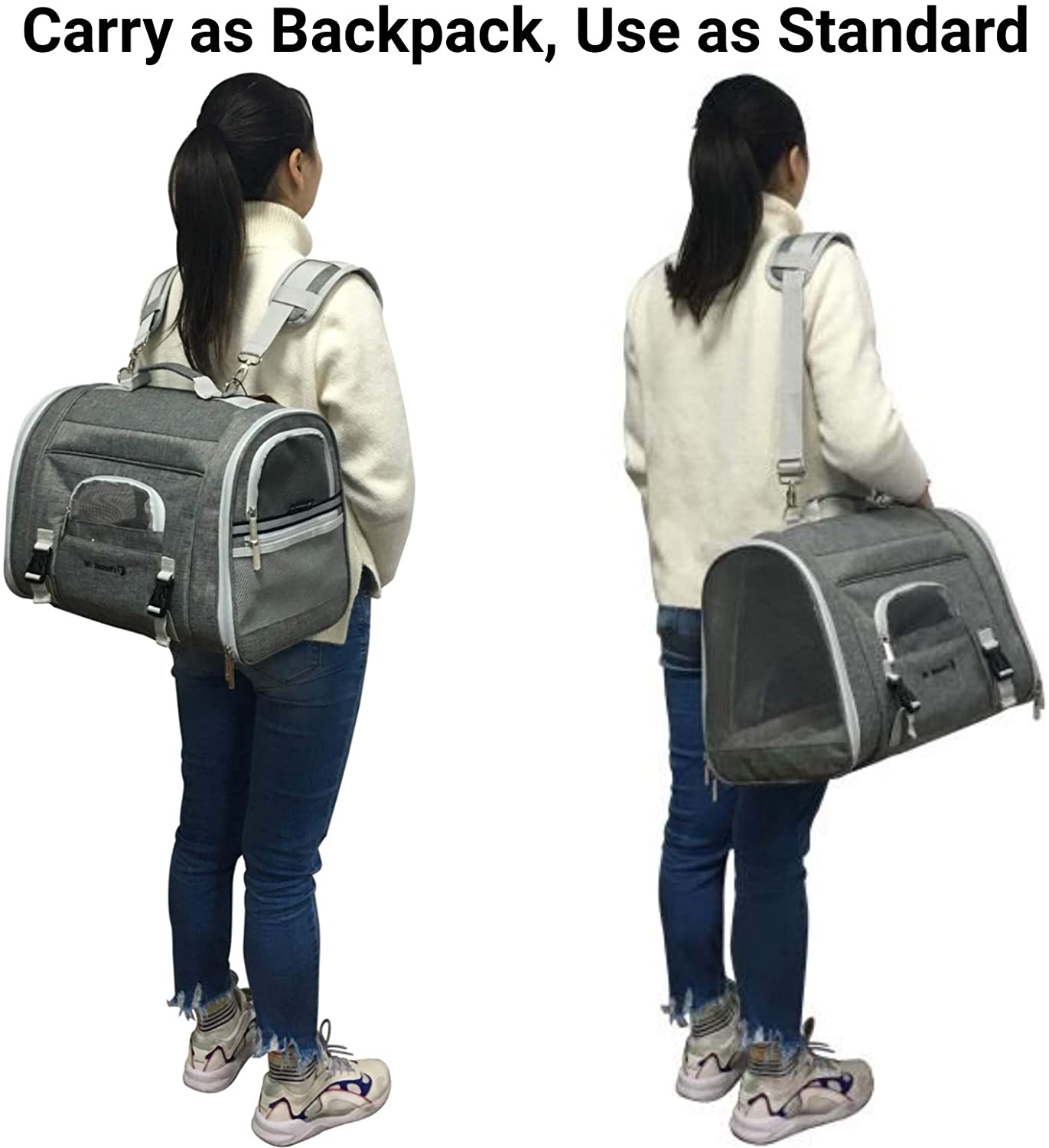 Mr. Peanut's Monterey Series Convertible Backpack Airline Approved Pet Carrier - Image 3