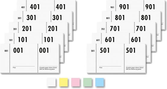 SIGEL GN110 Number Pad 1,000 Bons Numbered 1-1000 10.5 x 5 cm Colour Selection Not Possible - Image 2