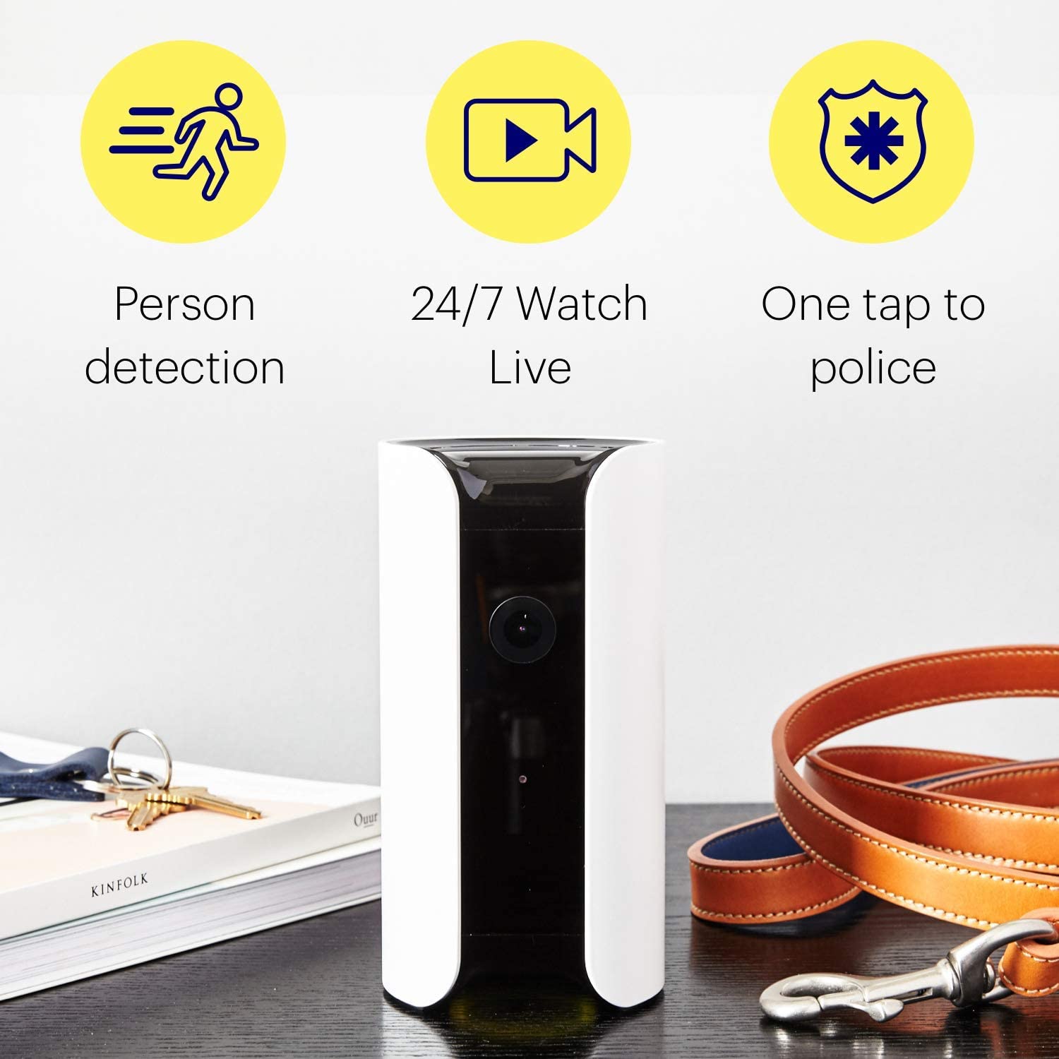 Canary Pro Indoor Home Security Camera 1080p HD WiFi IP, White - Image 4